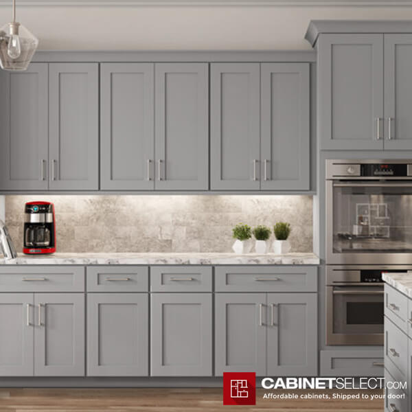 RTA Lait Grey Shaker Cabinets For Sale | CabinetSelect.com