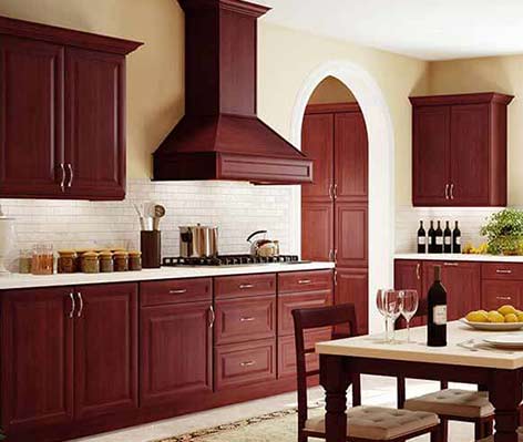 K Cherry Glaze Kitchen Cabinets
