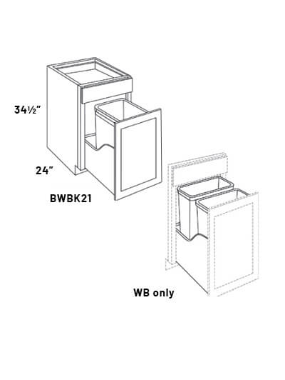 Bwbk21 Fh Double Trash Can Insert 21w