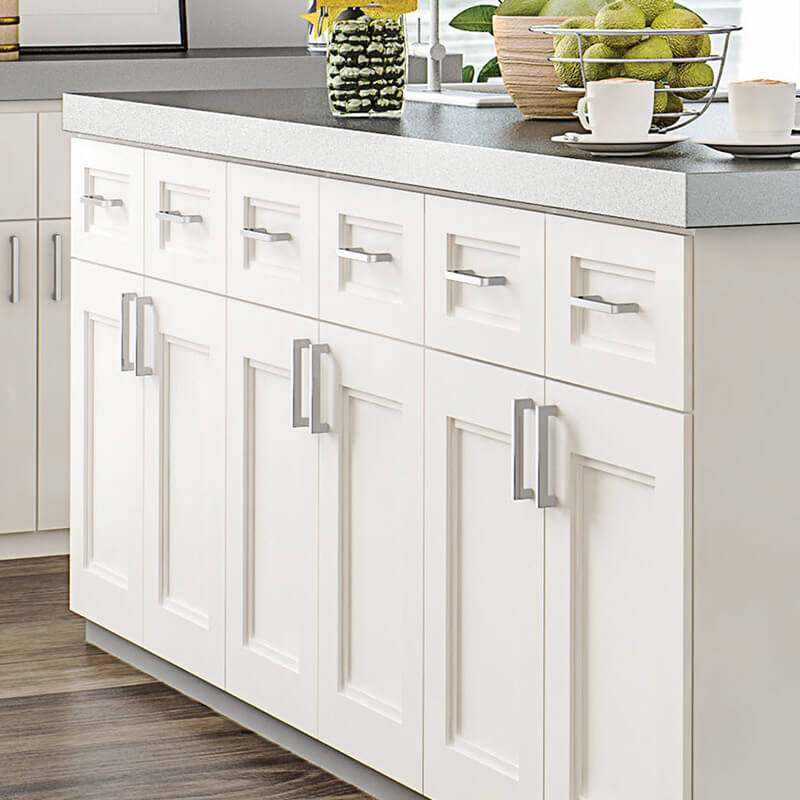 Fashion White Double Shaker Kitchen Cabinets