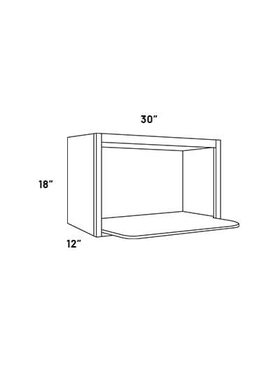 FB13-MW3018: Fashion Pearl – 30″W x 18″H Microwave Wall Cabinet