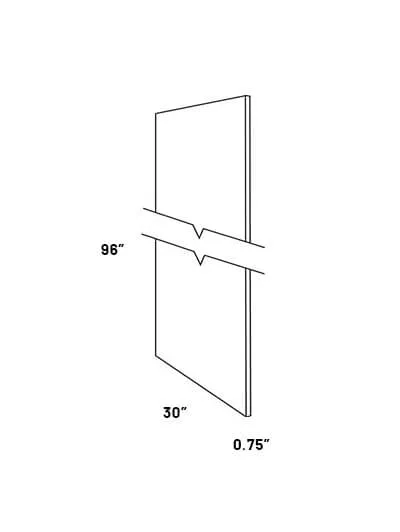 Urep30 96inh X 30ind Utility End Panel