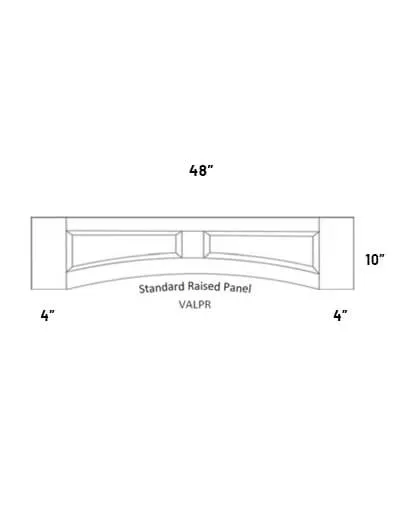 Valpr 48 48inw X 10inh Valance With Raised Panel