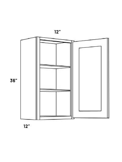 W1236 Single Door Wall Cabinet