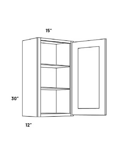 W1530 Single Door Wall Cabinet