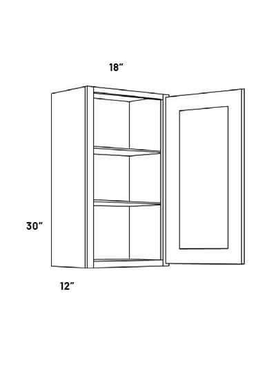 FB13-W1830: Fashion Pearl 18×30 Single Door Wall Cabinet