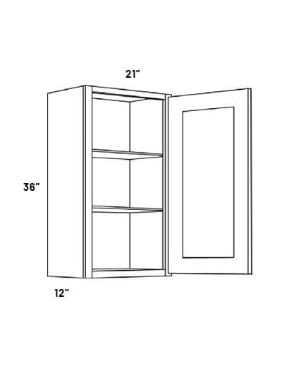 W2136 21 X 36 Single Door Wall Cabinet