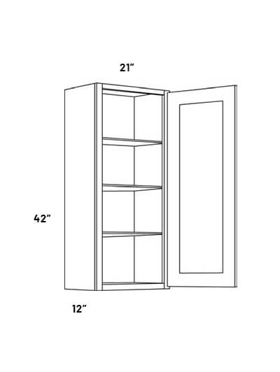 W2142 Single Door Wall Cabinet