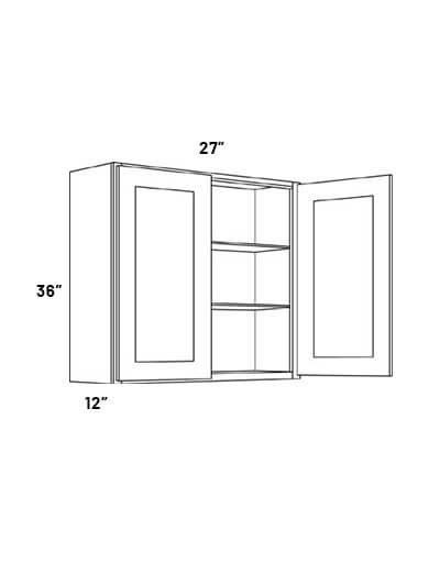 W2736 27in X 36in Double Door Wall Cabinet