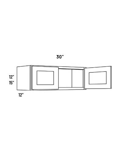 FB13-W3012: Fashion Pearl 30×12 Double Door Wall Cabinet