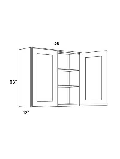 W3036 30in X 36in Double Door Wall Cabinet