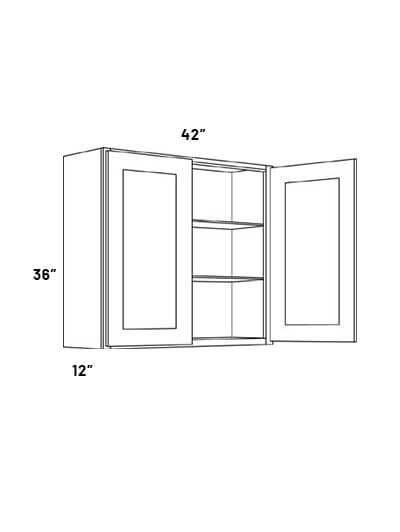 W4236 42in X 36in Double Door Wall Cabinet