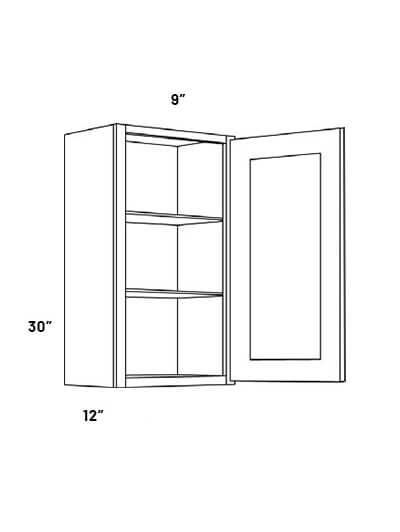 EB21-W930: Elegant Ocean Blue 9×30 Single Door Wall Cabinet