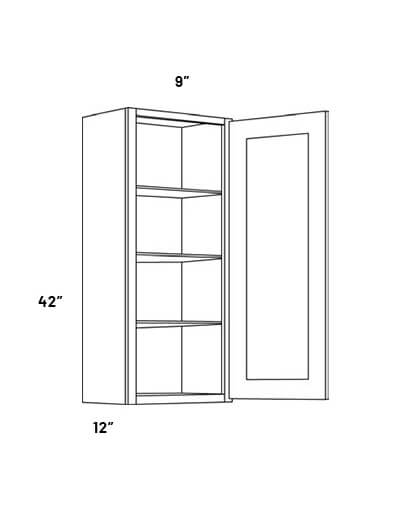 W942 Single Door Wall Cabinet
