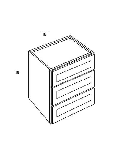 Wd1818 Straight Top 3drawer Of Counter Cabinet