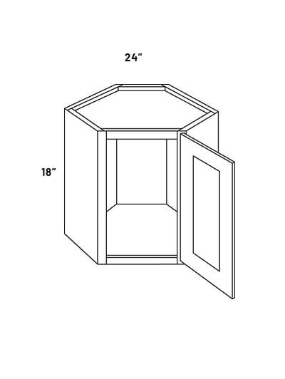 Wdc2418 Diagonal Top Of Counter Cabinet