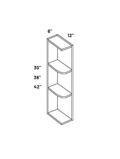 Ws36 36in High Knick Knack Wall Cabinet
