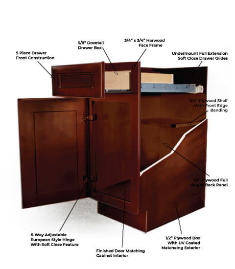 K-Cinamon Glaze Cabinet Features | CabinetSelect.com