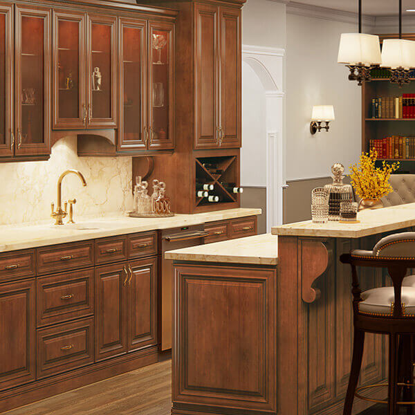Kitchen Bar Casselberry Saddle Cabinets