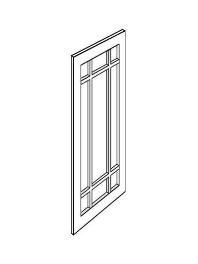 FB10-MDR-1842: Fashion White – 18″W x 42″H Prairie Glass Door