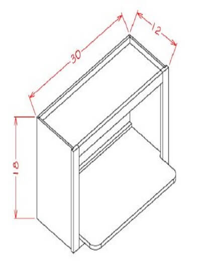 WS-WMS3018: Shaker White Wall Microwave Cabinet Kit
