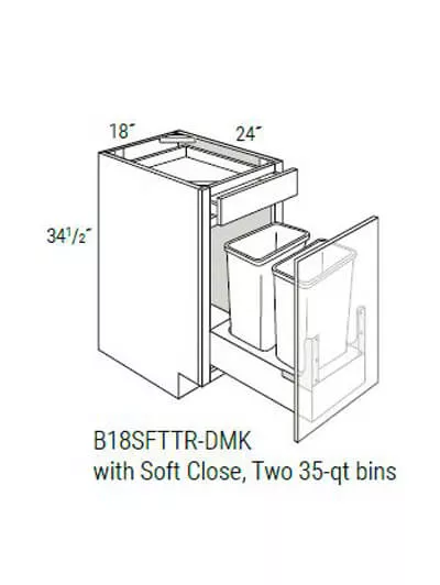 Jsi Cabinetry B18sfttr Dmk