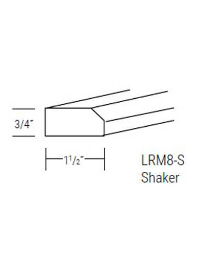 Bay Shaker White 96″ Light Rail Shaker Molding