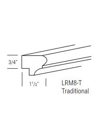 UB-LRM8-T: Upton Brown  Light Rail Traditional Molding 96″ L