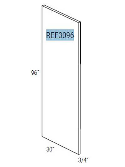 Bay Shaker Light Grey 3/4x30x96 Refrigerator End Panel
