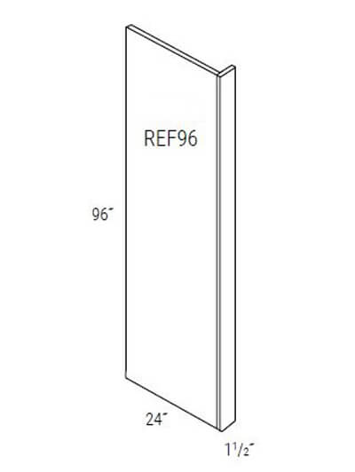 UB-REF96: Upton Brown Refrigerator End Panel 1/2″ x 24″ x 96″W/ 1 1/2″ Stile