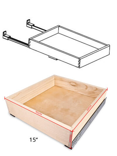 Bay Shaker White Roll Out Tray with Soft Close
