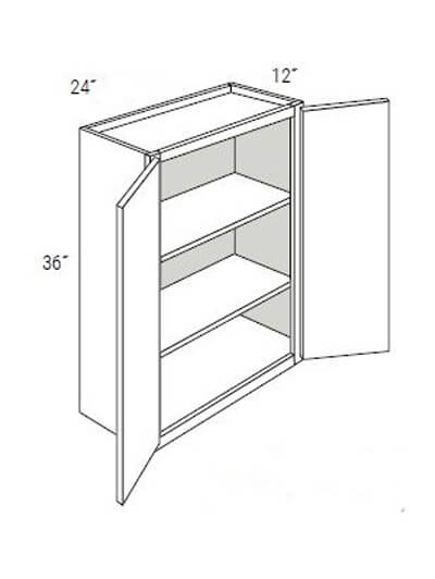 Bay Shaker White 24×36 Double-Door Wall Cabinet