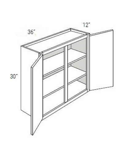 UB-W3630: Upton Brown Double-Door Wall Cabinet 36″W x 30″H