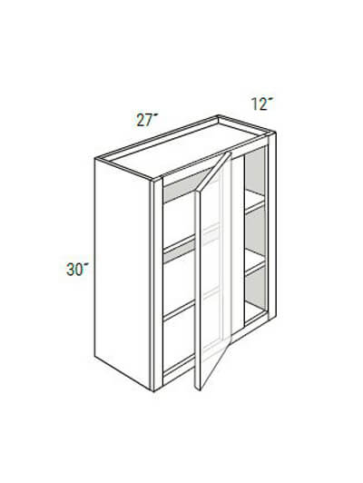 Bay Shaker Light Grey 27×30 Single Door Blind Wall Cabinet