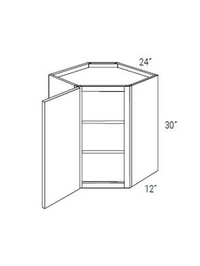 UB-WDC2430: Upton Brown Single Door Diagonal Wall Cabinet 24″W x 30″H