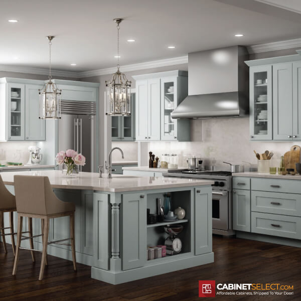 Bay Shaker Light Grey Kitchen Cabinet Line Category | CabinetSelect.com