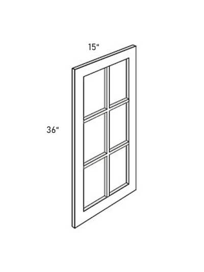 Kdw1536gd Dover White Glass Door Cabinets
