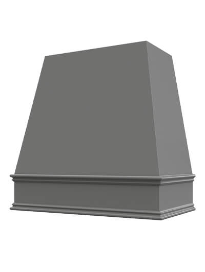 Raleigh – 42″ Tapered Classic Molding Smooth Shaker Grey Hood