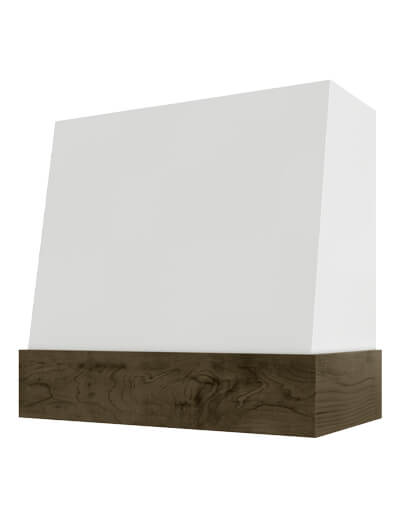 Wilmington – 42″ Angled Chestnut Band Smooth Torrance White Hood