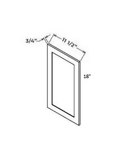 Black Shaker 12x18inch Decorative Door Wfd1218