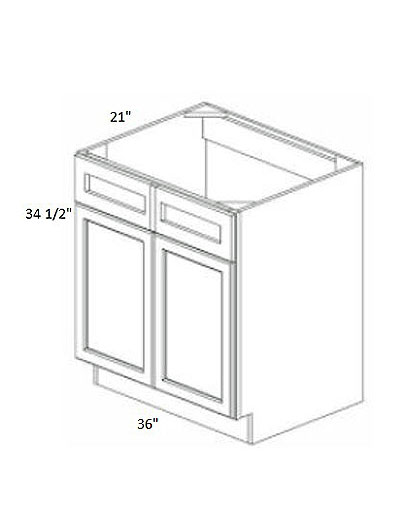 Rockport White 36″ Double Door  Vanity Base Cabinet