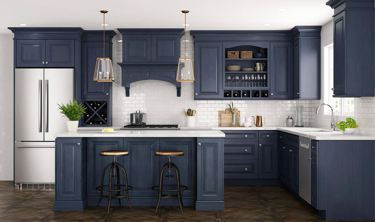 Blue Kitchen Cabinets | Blue RTA Kitchen Cabinets | CabinetSelect.com