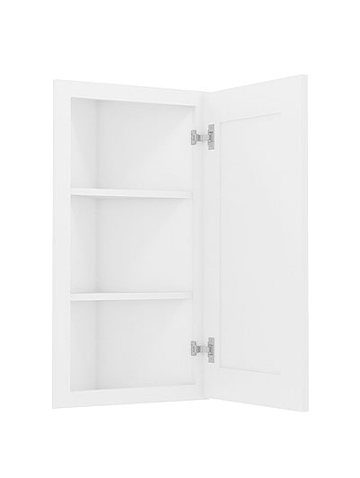 AW-AW36: Ice White Shaker 36″ Angled Wall End Cabinet