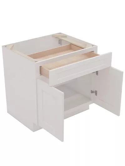 AW-B30B: Ice White Shaker 30″ 1 Drawer 2 Door Base Cabinet