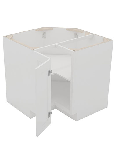 AW-LS3612S: Ice White Shaker 36″ Easy Reach Corner Cabinet