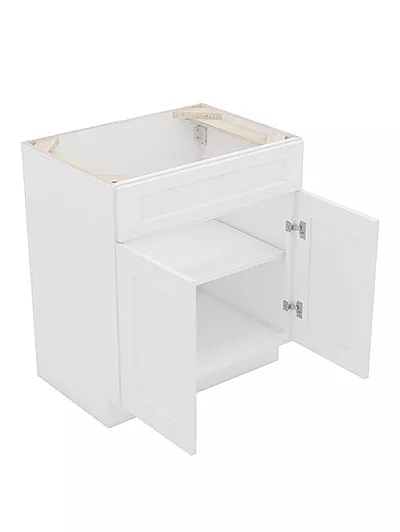 AW-S2421B-34-1/2″: Ice White Shaker 24″ Sink Base Vanity