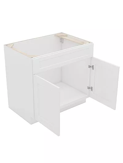 AW-S3621B-34-1/2″: Ice White Shaker 36″ Sink Base Vanity