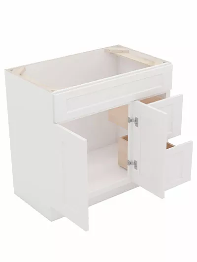 AW-S3621BDR-34-1/2″: Ice White Shaker 36″ Right drawers (2) Vanity