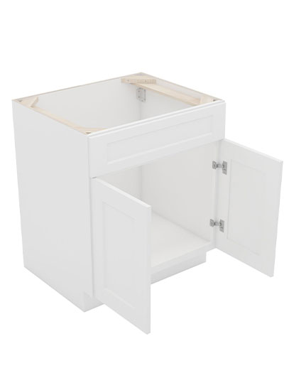AW-SB30B: Ice White Shaker 30″ 2 Door Sink Base Cabinet
