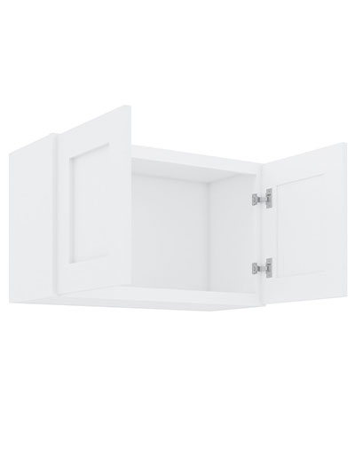 AW-W3618B: Ice White Shaker 36″ Double Door Bridge Wall Cabinet